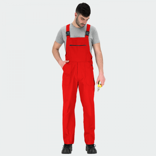 Летен работен гащеризон BWOLF SLATER Salopette -червен