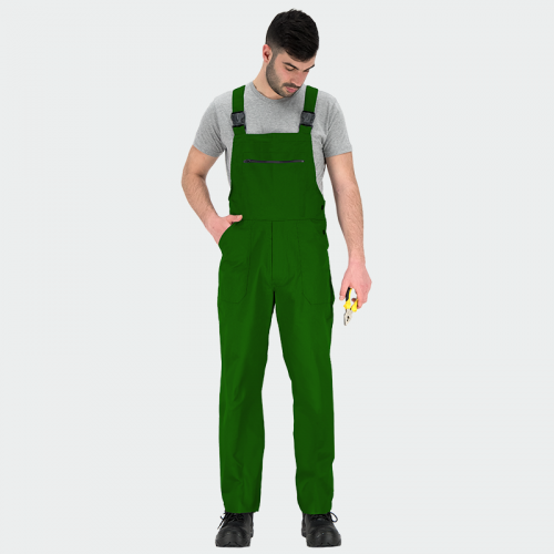 Летен работен гащеризон BWOLF SLATER Salopette - тревистозелено