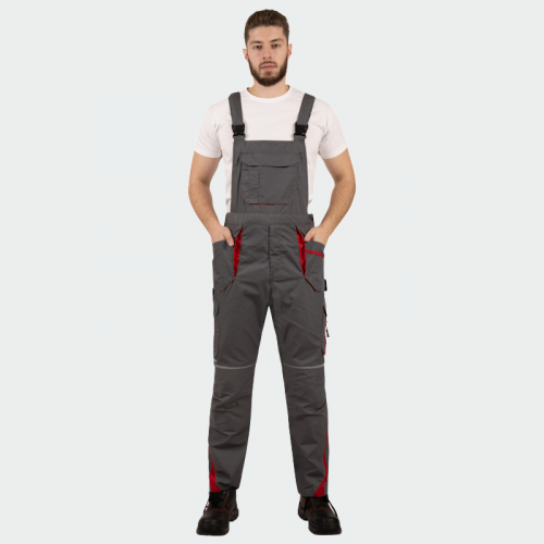 Летен работен гащеризон BWOLF DRIFT Salopette -тъмносив