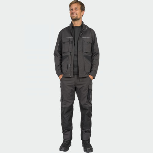 Летен работен панталон Leib wächter DYNH -сив