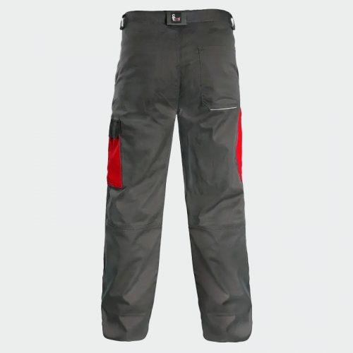 Летен работен панталон CXS CEFEUS Trousers -сиво и червено