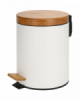 Кош 12 л с педал и бамбуков капак 25 x h38 см БЯЛ-megahome.bg