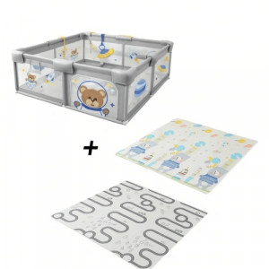 Бебешка кошара с килим BearBuddies PlayYard