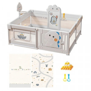 Ограда за игра DinoBox-баскетболен кош- магнитна дъска150×180 см