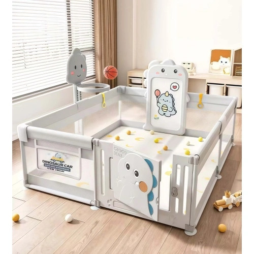 Ограда за игра DinoBox-баскетболен кош- магнитна дъска150×180 см