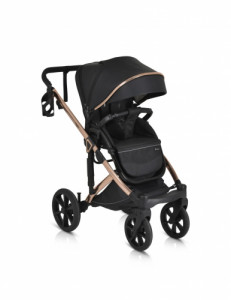 Комбинирана бебешка количка 3 в 1 Eggo Caviar-black