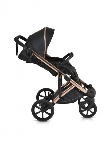 Комбинирана бебешка количка 3 в 1 Eggo Caviar-black
