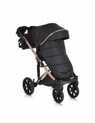 Комбинирана бебешка количка 3 в 1 Eggo Caviar-black