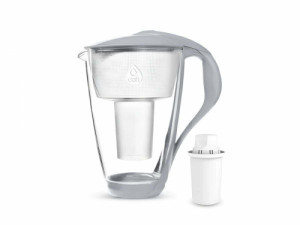 Стъклена филтрираща кана Dafi Crystal LED 2 л – цвят стомана