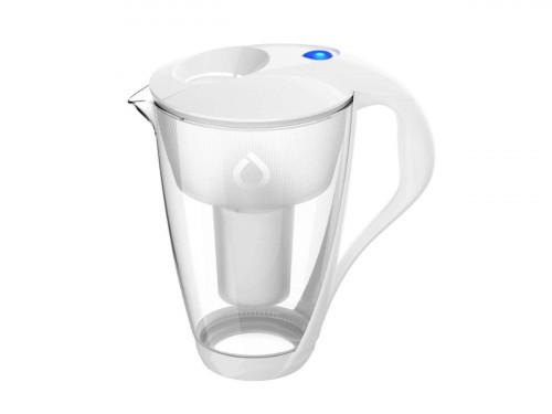 Стъклена филтрираща кана Dafi Crystal LED 2 л – бяла