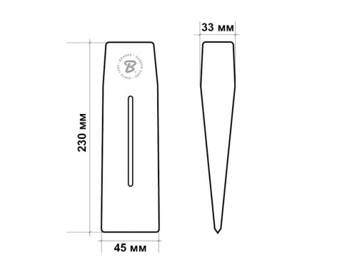 Клин стоманен за цепене на дърва Bradas – 1.5 кг