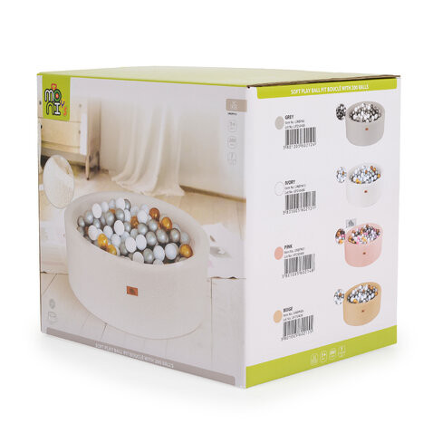 Мек детски басейн Boucle с 200 топки – Moni Toys - розов