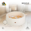 Мек детски басейн Boucle с 200 топки – Moni Toys -слонова кост-megahome.bg