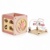 Дървен активен куб W11B316C - розов от Moni Toys-megahome.bg