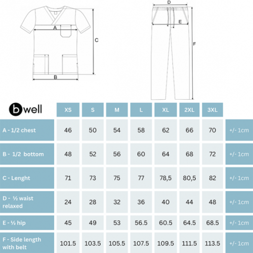 Медицински комплект Bwell MORELLI - медицинско синьо