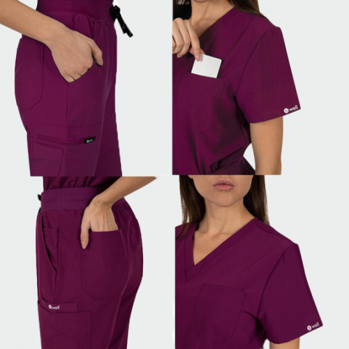 Медицински комплект Bwell BELLA - виненочервено