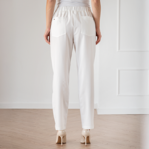 Медицински панталон Bwell Atelier VIOLA - бял