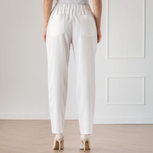 Медицински панталон Bwell Atelier VIOLA B - бял