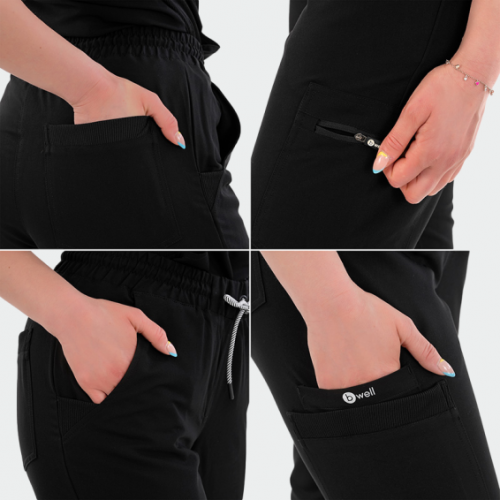 Медицински панталон Bwell RICCI - черен