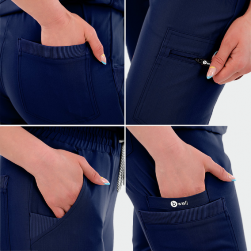 Медицински панталон Bwell RICCI - тъмносин