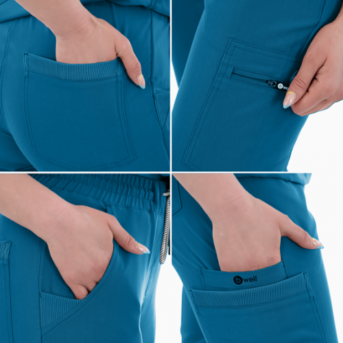 Медицински панталон Bwell RICCI - карибско синьо