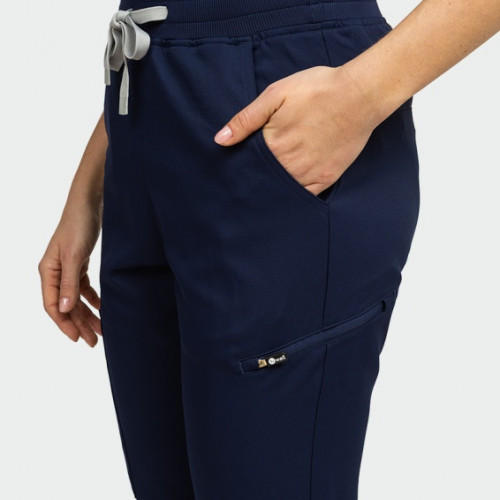 Медицински панталон Bwell AURELIA Jogger - тъмносин