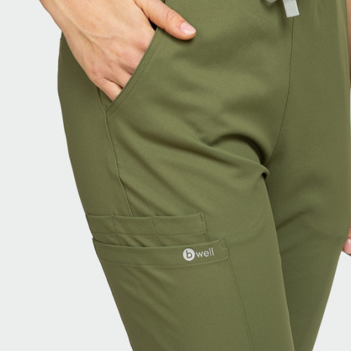 Медицински панталон Bwell AURELIA Jogger - Olive