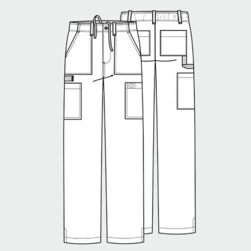 Медицински панталон Dickies DICKIES DKE015 - бял