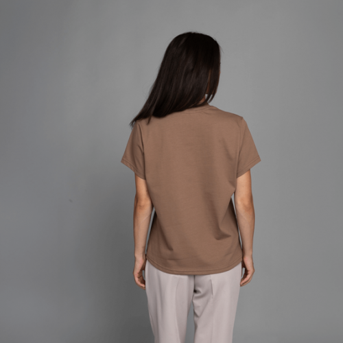 Тениска Bwell Atelier SkinFluencer - мока
