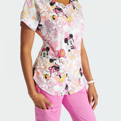 Медицинска туника CHEROKEE TOONIFORMS-LICENSED TF787 Love Flower