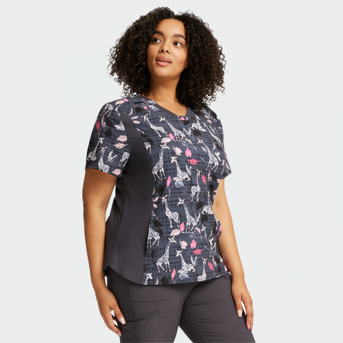 Медицинска туника CHEROKEE IFLEX CK641 Giraffe-ter My Love