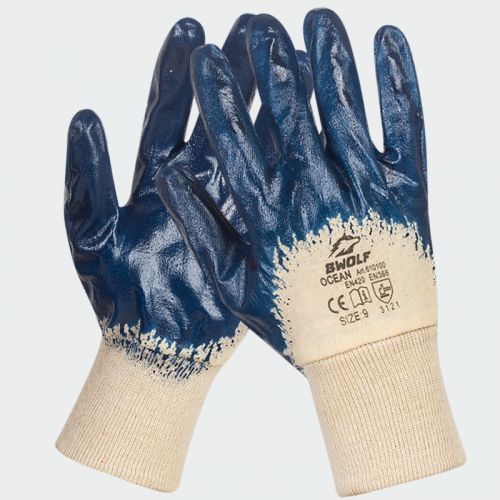 Нитрилни ръкавици BWOLF OCEAN - синьо