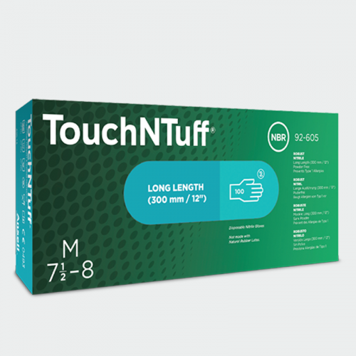 Нитрилни ръкавици Ansell TouchNTuff® 92-605 зелени