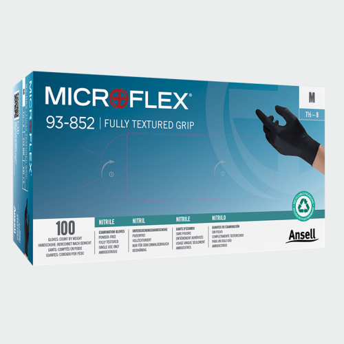 Нитрилни ръкавици Ansell Microflex 93-852 - черни