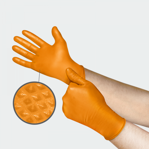 Нитрилни ръкавици Ansell Microflex 93-256 - -оранжеви