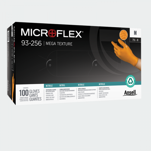 Нитрилни ръкавици Ansell Microflex 93-256 - -оранжеви