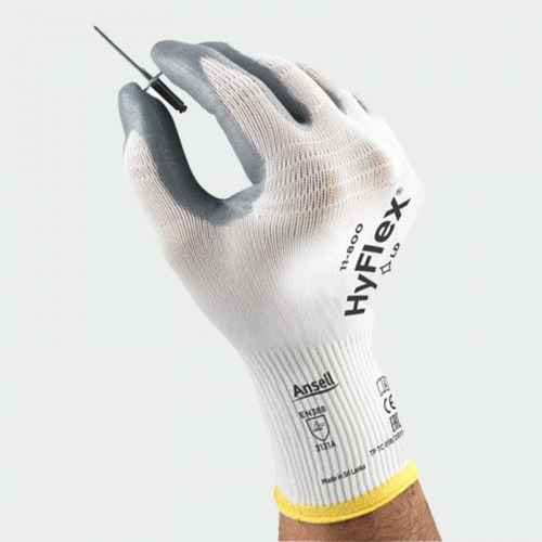 Нитрилни ръкавици Ansell HyFlex 11-800 - бели