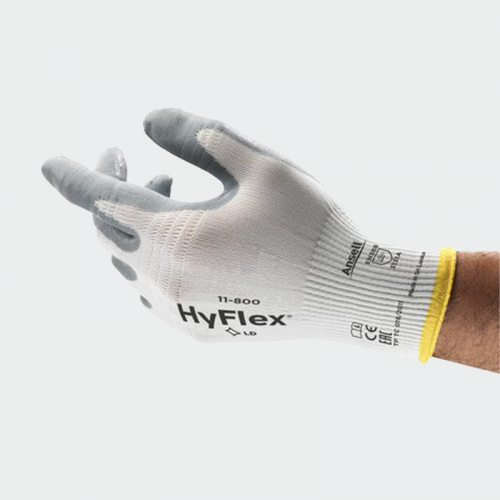 Нитрилни ръкавици Ansell HyFlex 11-800 - бели