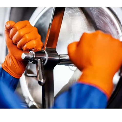 Еднократни нитрилни ръкавици MERCATOR GOGRIP - оранжеви