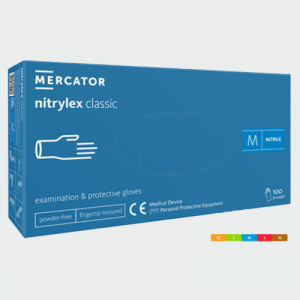 Еднократни нитрилни ръкавици MERCATOR NITRYLEX - сини