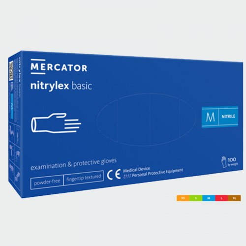 Еднократни нитрилни ръкавици MERCATOR NITRYLEX - тъмносини