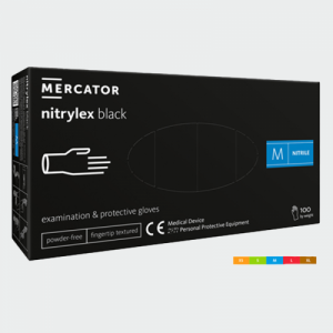 Еднократни нитрилни ръкавици MERCATOR NITRYLEX - черни