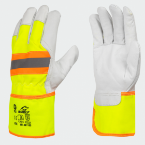 Кожени работни ръкавици BWOLF HIVE LAB - жълти