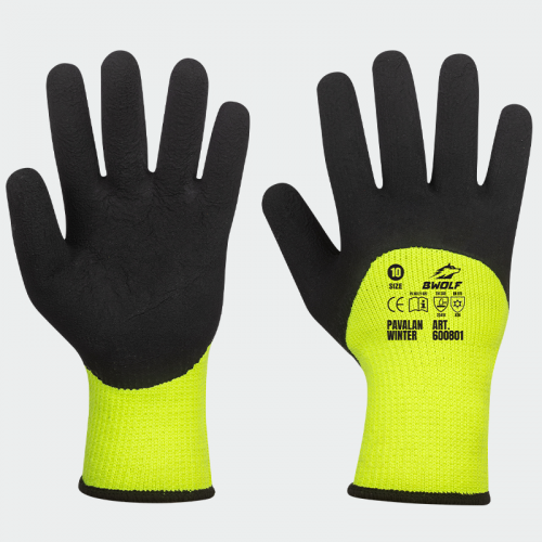 Латексови ръкавици BWOLF PAVALAN Winter - жълти