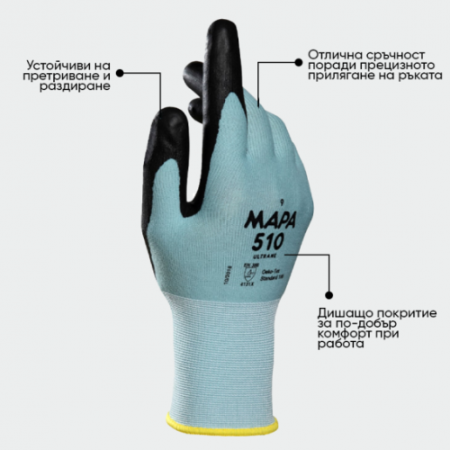 Нитрилни ръкавици Mapa ULTRANE 510 - зелени