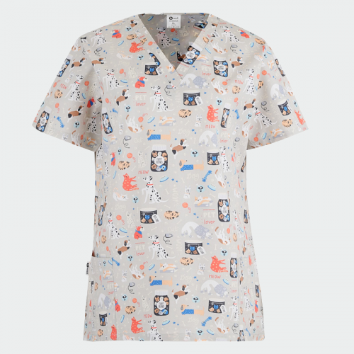 Медицинска туника Bwell BAMBINA - принт Кучета / котки