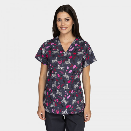 Медицинска туника Bwell BAMBINA - Zebra Strips