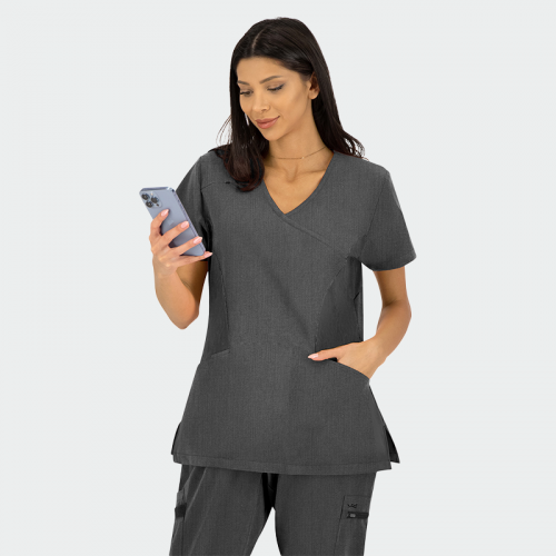 Медицинска туника Bwell JUSTINA  сив меланж
