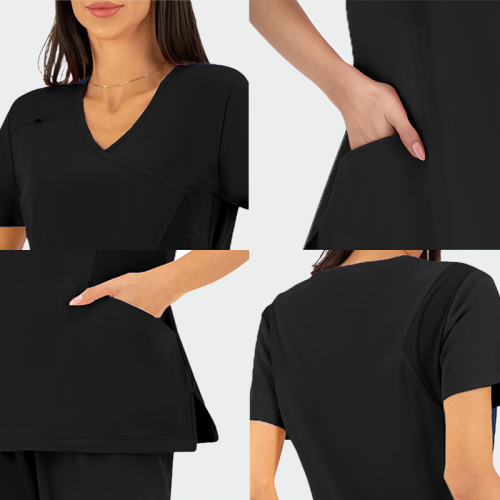 Медицинска туника Bwell JUSTINA - черна