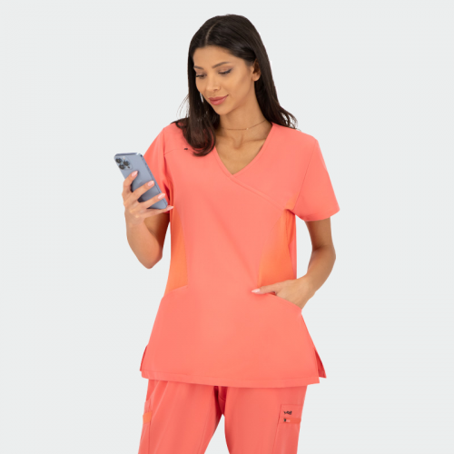 Медицинска туника Bwell JUSTINA - корал